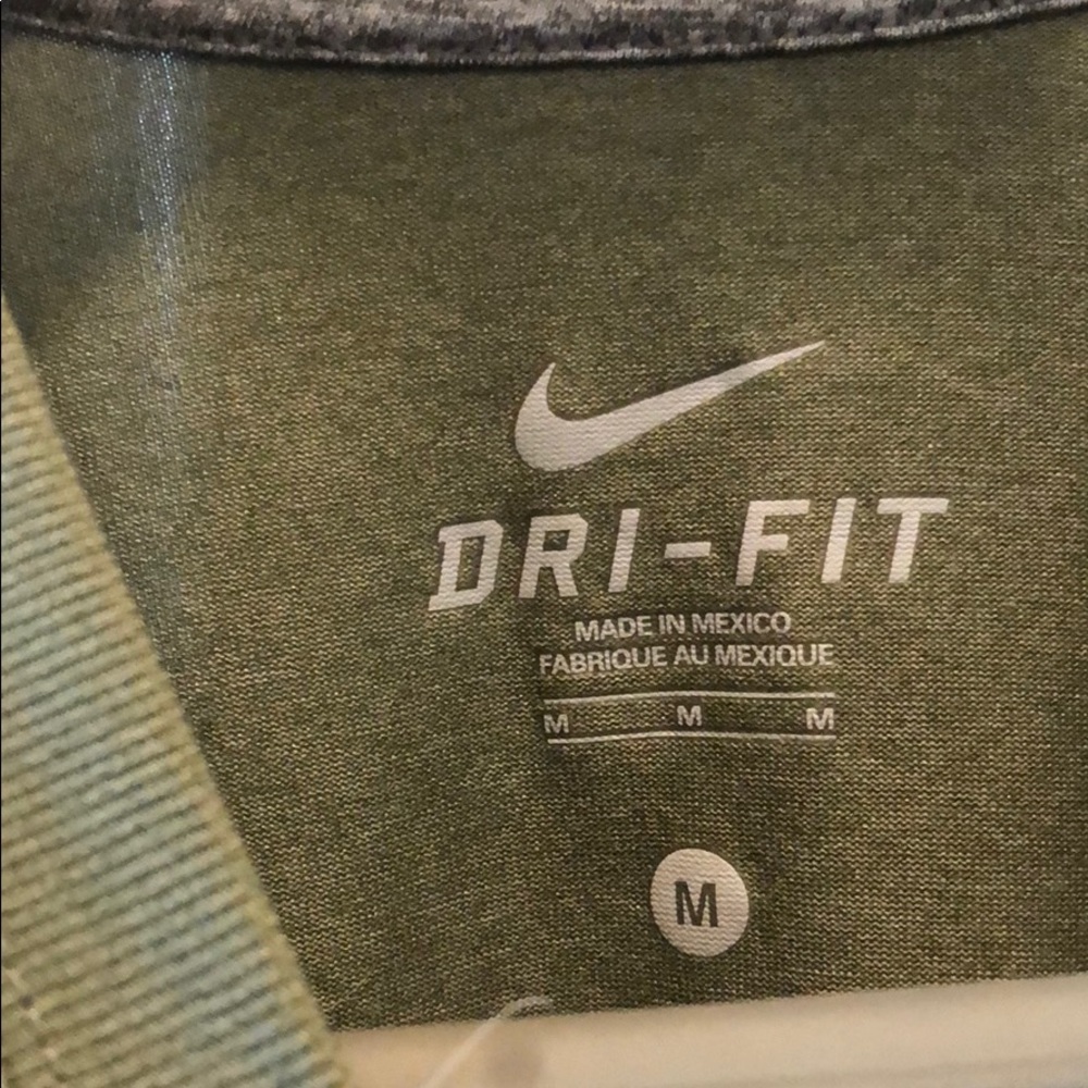 Army Green Dri-Fit Nike Shirt Medium